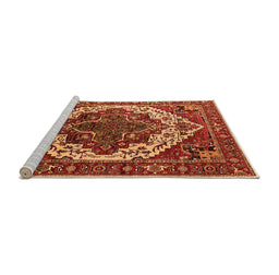 Sideview of Machine Washable Oriental Orange Industrial Area Rugs, wshurb2382org