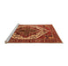 Sideview of Machine Washable Oriental Orange Industrial Area Rugs, wshurb2382org