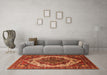 Machine Washable Oriental Orange Industrial Area Rugs in a Living Room, wshurb2382org