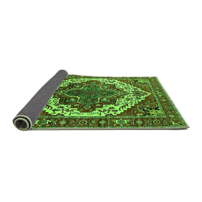 Sideview of Oriental Green Industrial Rug, urb2382grn