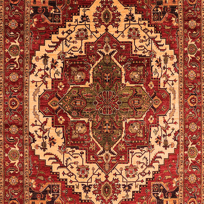 Machine Washable Oriental Orange Industrial Area Rugs, wshurb2382org