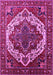 Machine Washable Oriental Pink Industrial Rug, wshurb2382pnk