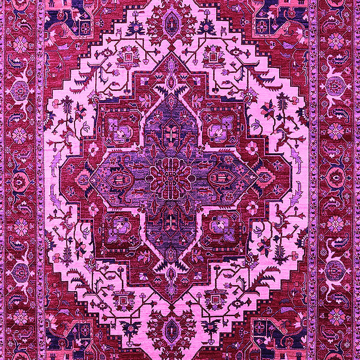 Machine Washable Oriental Pink Industrial Rug, wshurb2382pnk