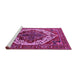 Sideview of Machine Washable Oriental Pink Industrial Rug, wshurb2382pnk