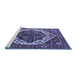 Sideview of Machine Washable Oriental Blue Industrial Rug, wshurb2382blu