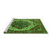 Sideview of Machine Washable Oriental Green Industrial Area Rugs, wshurb2382grn