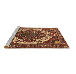 Sideview of Machine Washable Oriental Brown Industrial Rug, wshurb2382brn