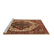 Sideview of Machine Washable Oriental Brown Industrial Rug, wshurb2382brn