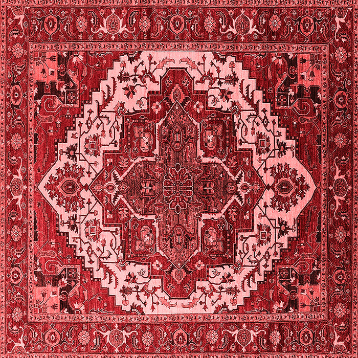 Machine Washable Oriental Red Industrial Rug, wshurb2382red
