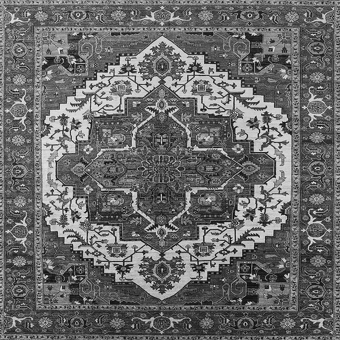 Square Oriental Gray Industrial Rug, urb2382gry