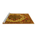 Sideview of Machine Washable Oriental Yellow Industrial Rug, wshurb2382yw