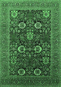 Oriental Emerald Green Industrial Rug, urb2383emgrn