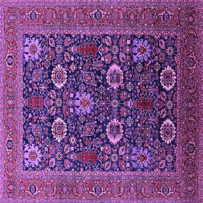 Square Oriental Purple Industrial Rug, urb2383pur