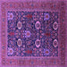 Square Oriental Purple Industrial Rug, urb2383pur