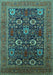 Oriental Turquoise Industrial Rug, urb2383turq