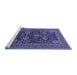 Sideview of Machine Washable Oriental Blue Industrial Rug, wshurb2383blu