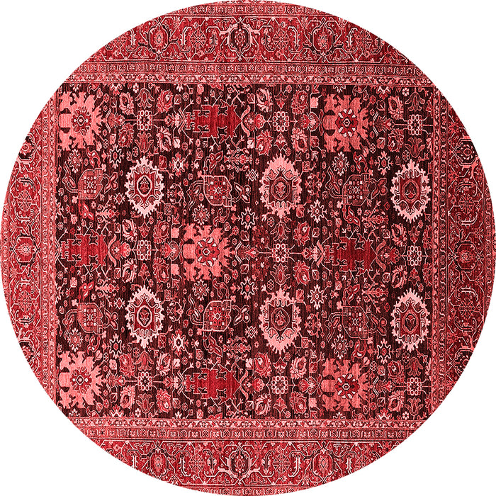 Machine Washable Oriental Red Industrial Rug, wshurb2383red