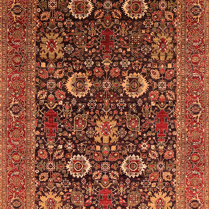 Oriental Orange Industrial Rug, urb2383org
