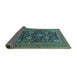 Sideview of Oriental Turquoise Industrial Rug, urb2383turq