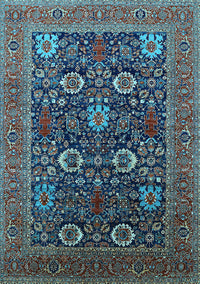 Oriental Light Blue Industrial Rug, urb2383lblu