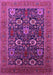 Machine Washable Oriental Pink Industrial Rug, wshurb2383pnk