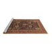 Sideview of Machine Washable Oriental Brown Industrial Rug, wshurb2383brn