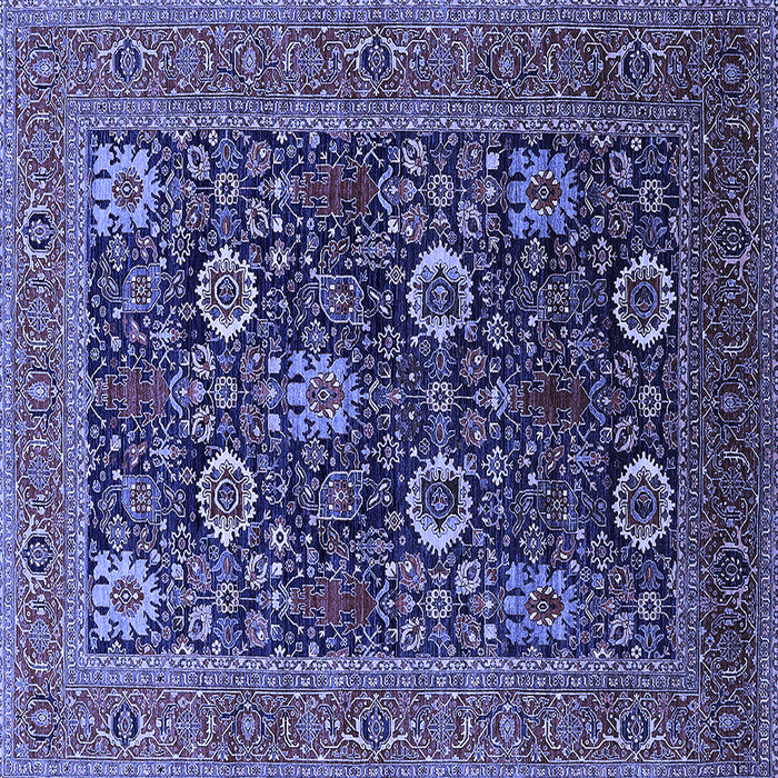 Square Oriental Blue Industrial Rug, urb2383blu