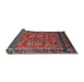 Sideview of Mid-Century Modern Pink Oriental Rug, urb2384