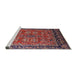Sideview of Machine Washable Industrial Modern Rosy Pink Rug, wshurb2384