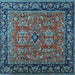 Square Oriental Light Blue Industrial Rug, urb2384lblu