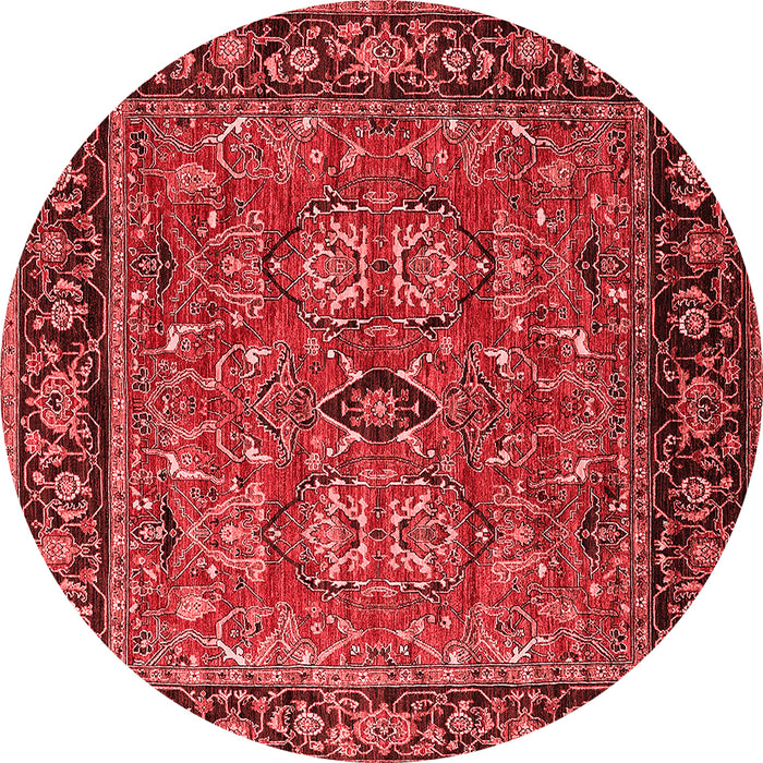 Machine Washable Oriental Red Industrial Rug, wshurb2384red