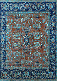 Oriental Light Blue Industrial Rug, urb2384lblu