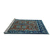 Sideview of Machine Washable Oriental Light Blue Industrial Rug, wshurb2384lblu