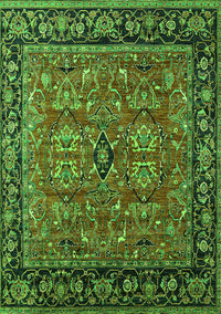 Oriental Green Industrial Rug, urb2384grn