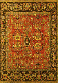 Oriental Yellow Industrial Rug, urb2384yw