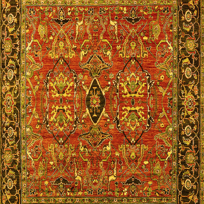 Oriental Yellow Industrial Rug, urb2384yw