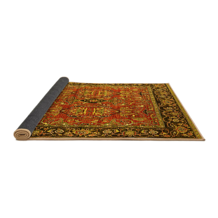 Sideview of Oriental Yellow Industrial Rug, urb2384yw