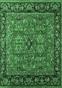 Oriental Emerald Green Industrial Rug, urb2384emgrn