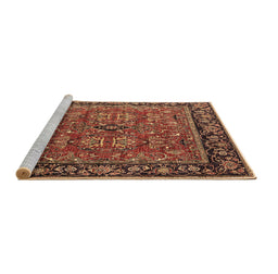 Sideview of Machine Washable Oriental Brown Industrial Rug, wshurb2384brn