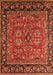 Machine Washable Oriental Orange Industrial Area Rugs, wshurb2384org