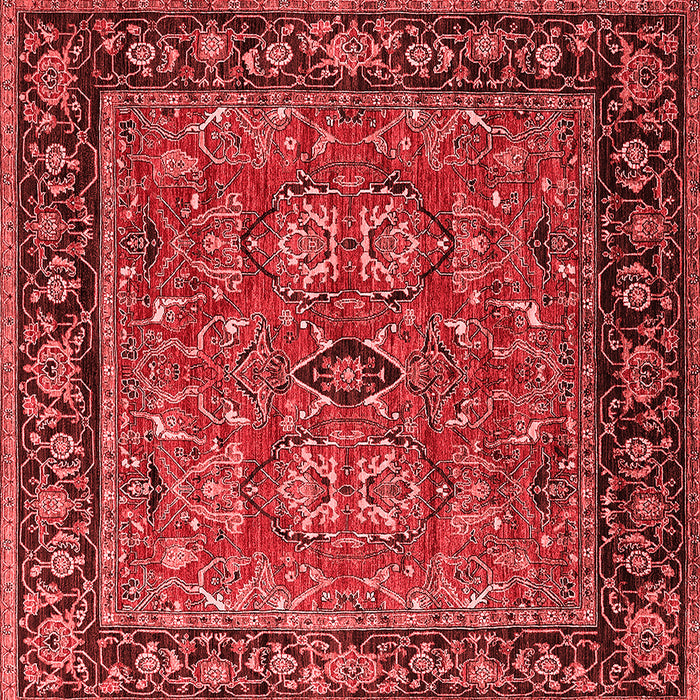 Machine Washable Oriental Red Industrial Rug, wshurb2384red