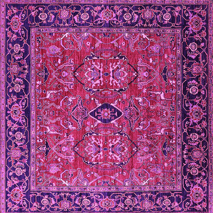 Square Oriental Pink Industrial Rug, urb2384pnk