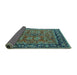 Sideview of Oriental Turquoise Industrial Rug, urb2384turq