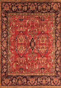 Oriental Orange Industrial Rug, urb2384org