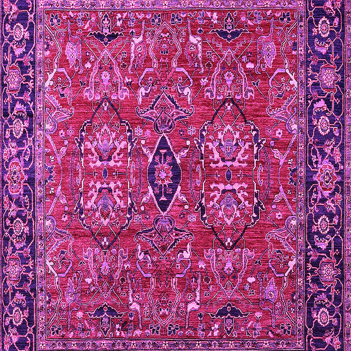 Machine Washable Oriental Pink Industrial Rug, wshurb2384pnk