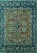 Oriental Turquoise Industrial Rug, urb2384turq