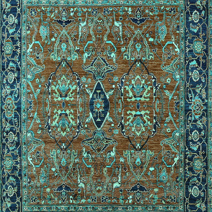 Oriental Turquoise Industrial Rug, urb2384turq