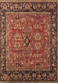 Oriental Brown Industrial Rug, urb2384brn