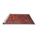 Sideview of Machine Washable Industrial Modern Rose Dust Purple Rug, wshurb2385