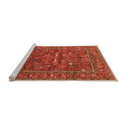 Sideview of Machine Washable Oriental Orange Industrial Area Rugs, wshurb2385org